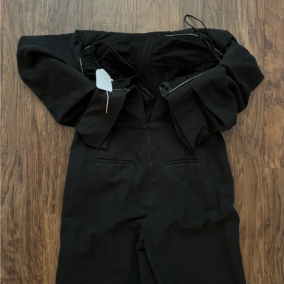 Simkhai Jumpsuit puff detail distressed black size 8 - Picture 11 of 16